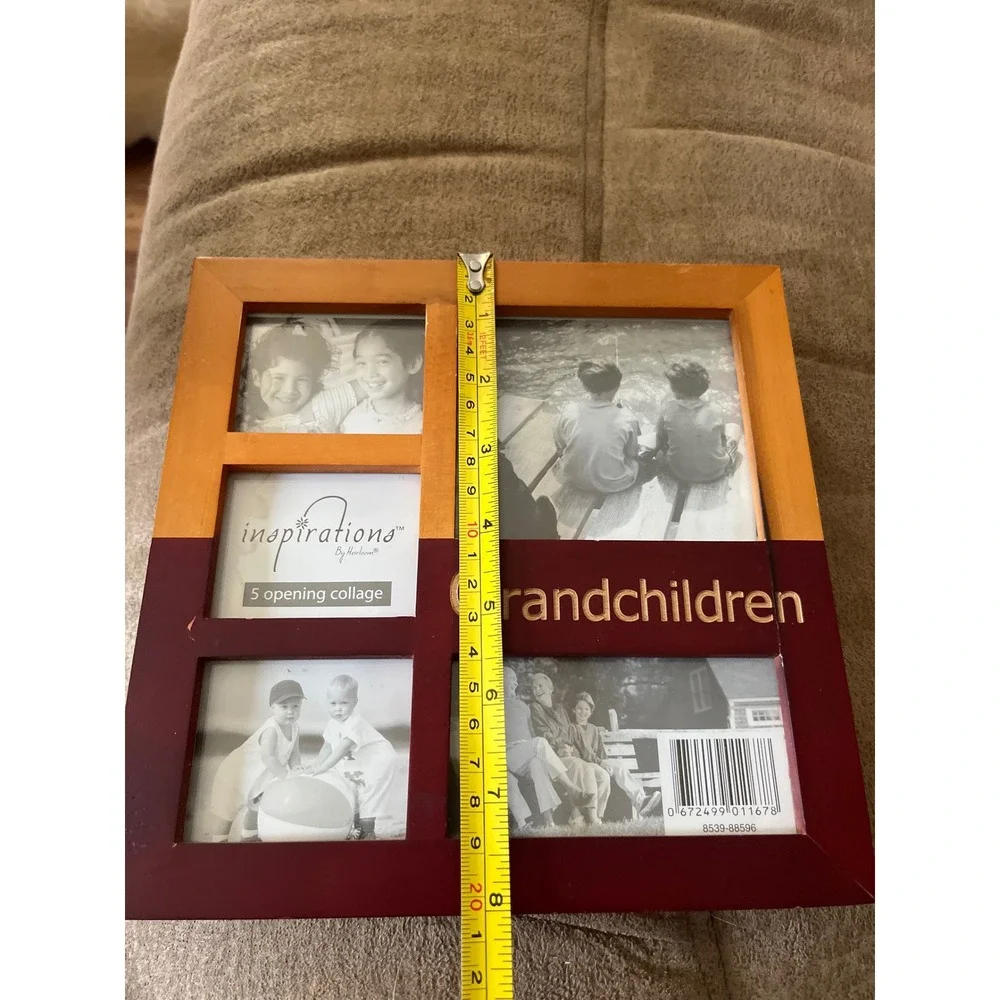 Inspirations by Heirloom Grandchildren 5 Opening Wood Collage Picture Frame 8x8